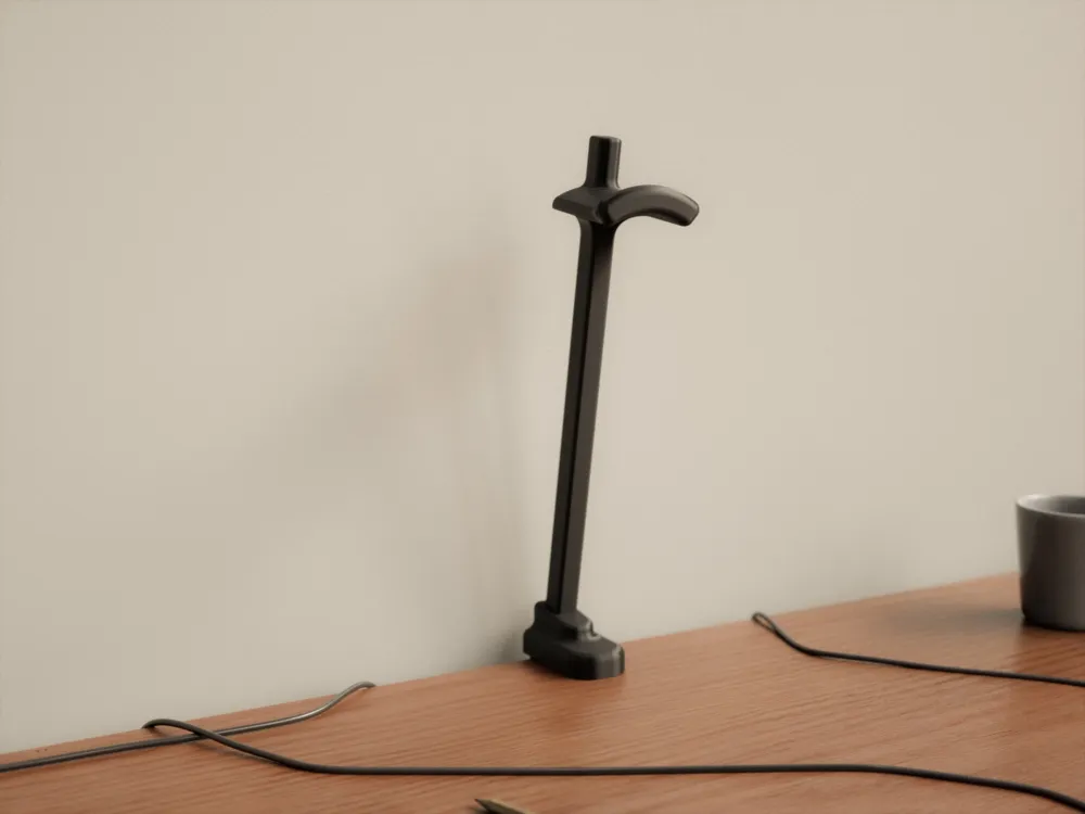 Minimalist Desk-Mount Headphone Stand, photo 3 of 4 - Minimalist Desk-Mount Headphone Stand Mobile & Device Accessories