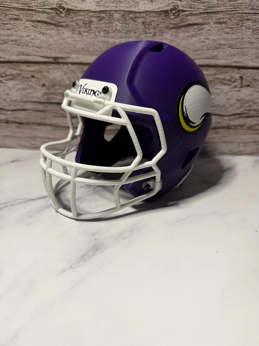 Minnesota Vikings Horns Mini Football Helmet, photo 3 of 4 - Minnesota Vikings Horns Mini Football Helmet Props & Cosplays