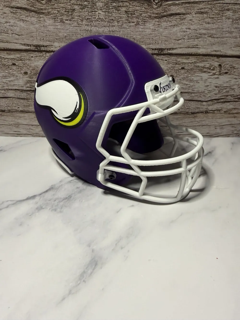 Minnesota Vikings Horns Mini Football Helmet, photo 4 of 4 - Minnesota Vikings Horns Mini Football Helmet Props & Cosplays