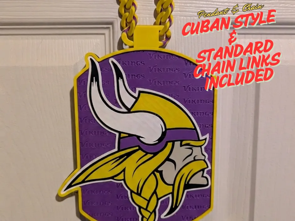 Minnesota Vikings Oversized Pendant and Chain