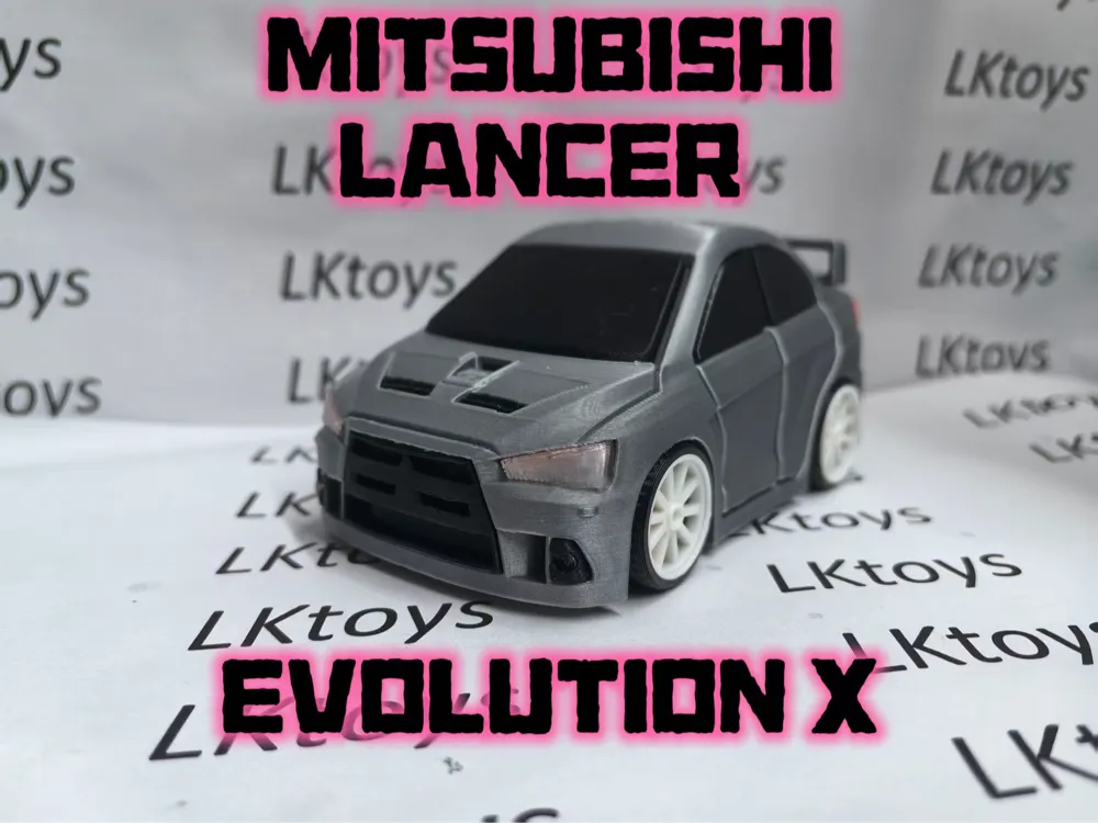 Mitsubishi Lancer Evolution X Chibi Snap Kit Toy Car