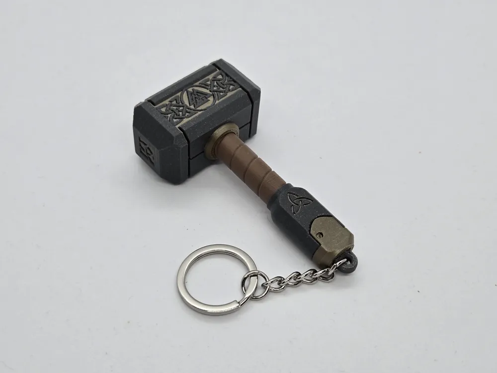 Mjölnir Keychain Fidget, Thor's Hammer, photo 3 of 4 - Mjölnir Keychain Fidget, Thor's Hammer Toys & Games