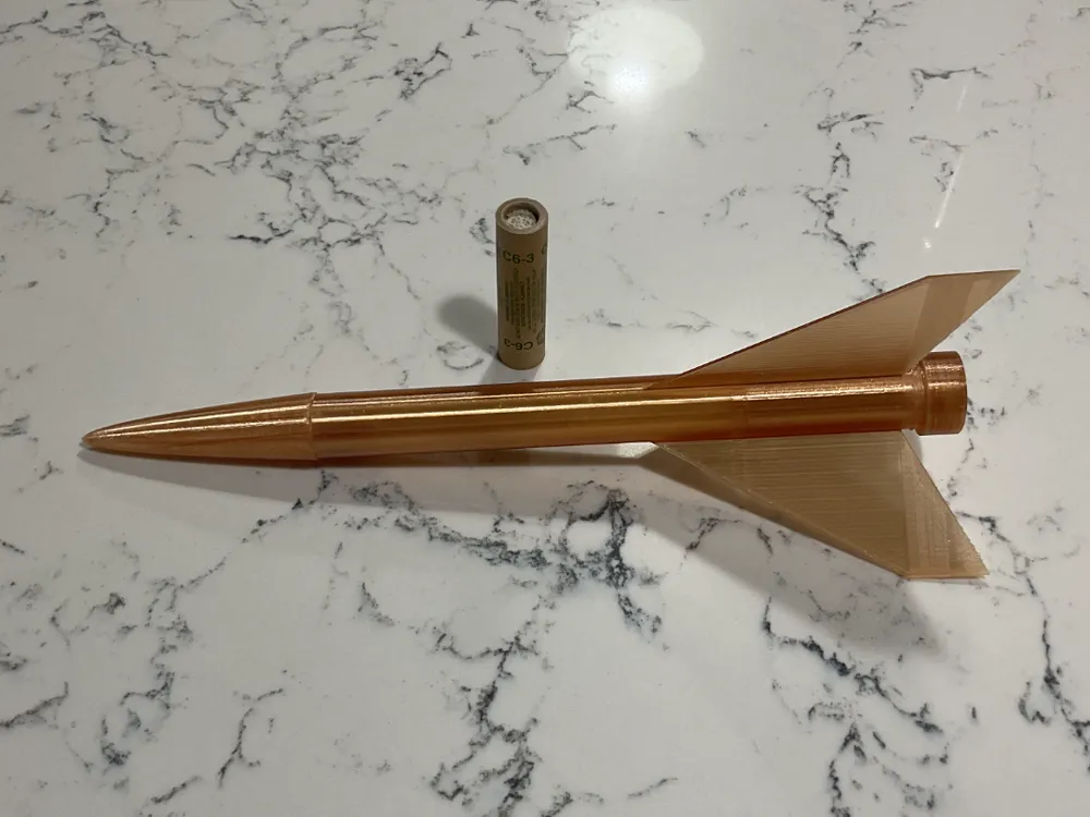 Model Rocket With Motor Mount