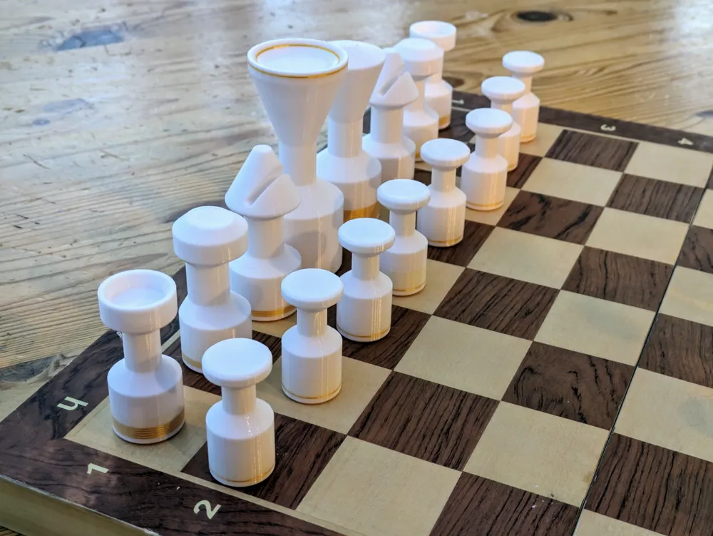 Modern Chess Set with Point Value Lines, photo 3 of 4 - Modern Chess Set with Point Value Lines Toys & Games