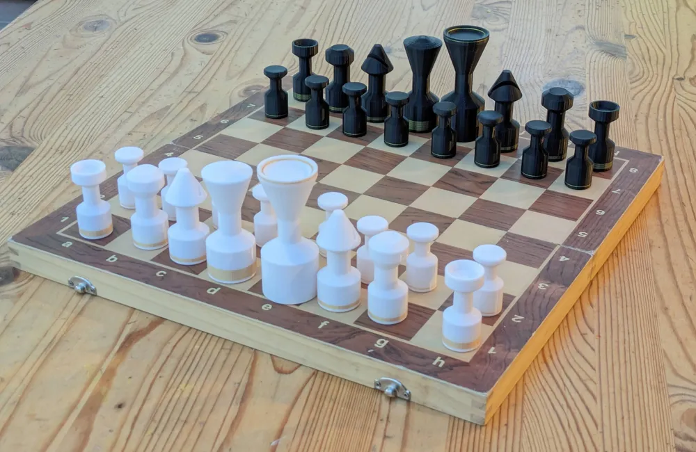 Modern Chess Set with Point Value Lines, photo 4 of 4 - Modern Chess Set with Point Value Lines Toys & Games