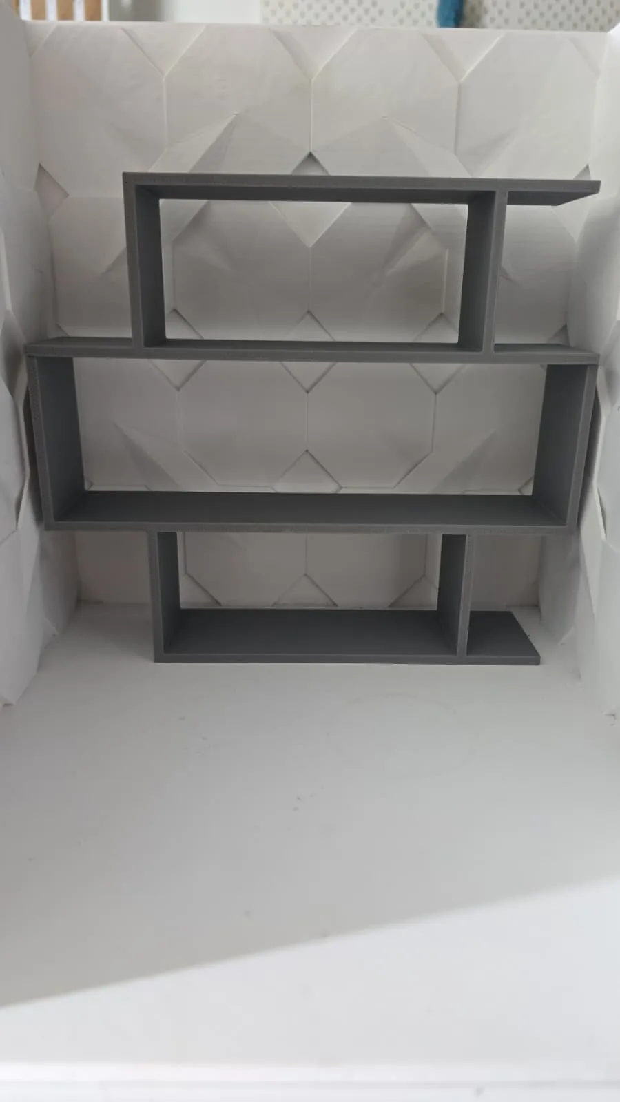 Modern Geometric Shelf, Decorative Display Shelf, photo 3 of 4 - Modern Geometric Shelf, Decorative Display Shelf Storage & Organisation
