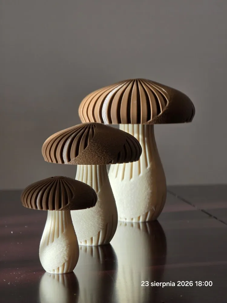 Modern Ribbed Forest Mushrooms, photo 2 of 4 - Modern Ribbed Forest Mushrooms Household