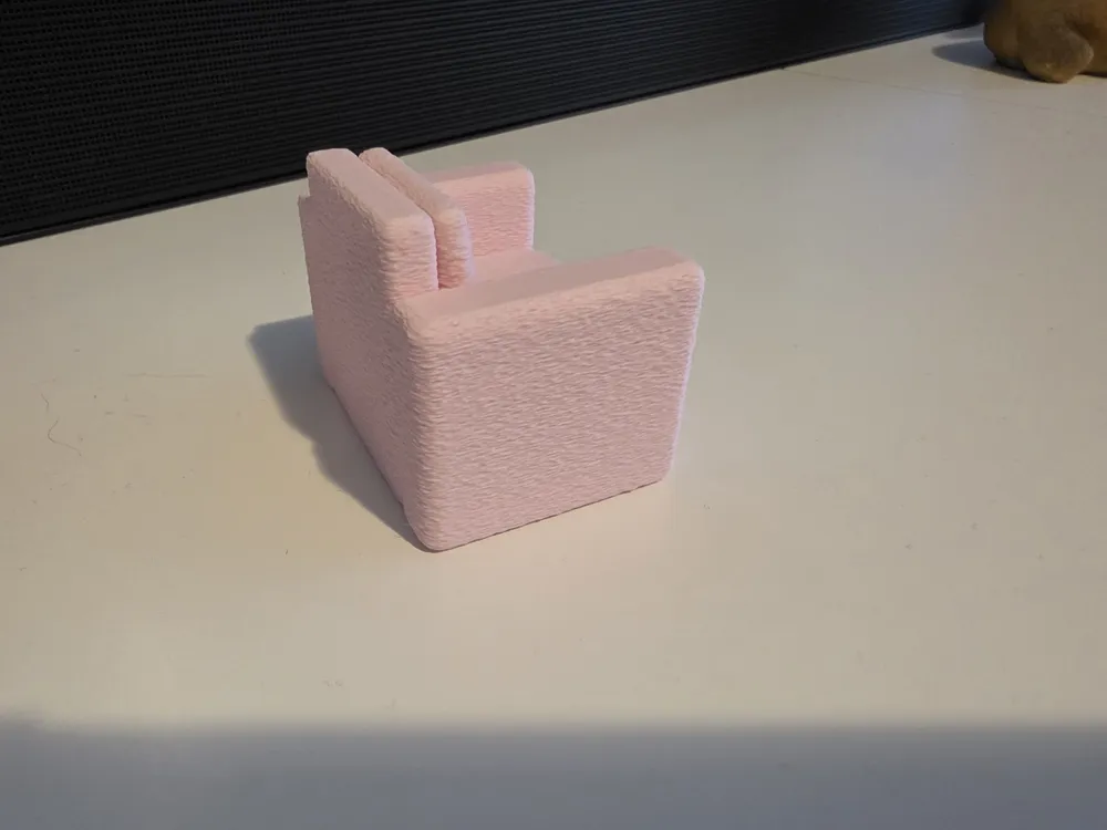 Modern Textured Armchair Dollhouse Furniture 1:12, photo 3 of 4 - Modern Textured Armchair Dollhouse Furniture 1:12 Miniatures