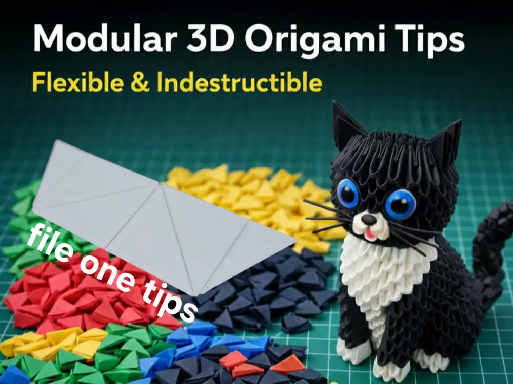 Modular 3D Origami Tips-Flexible & Indestructible