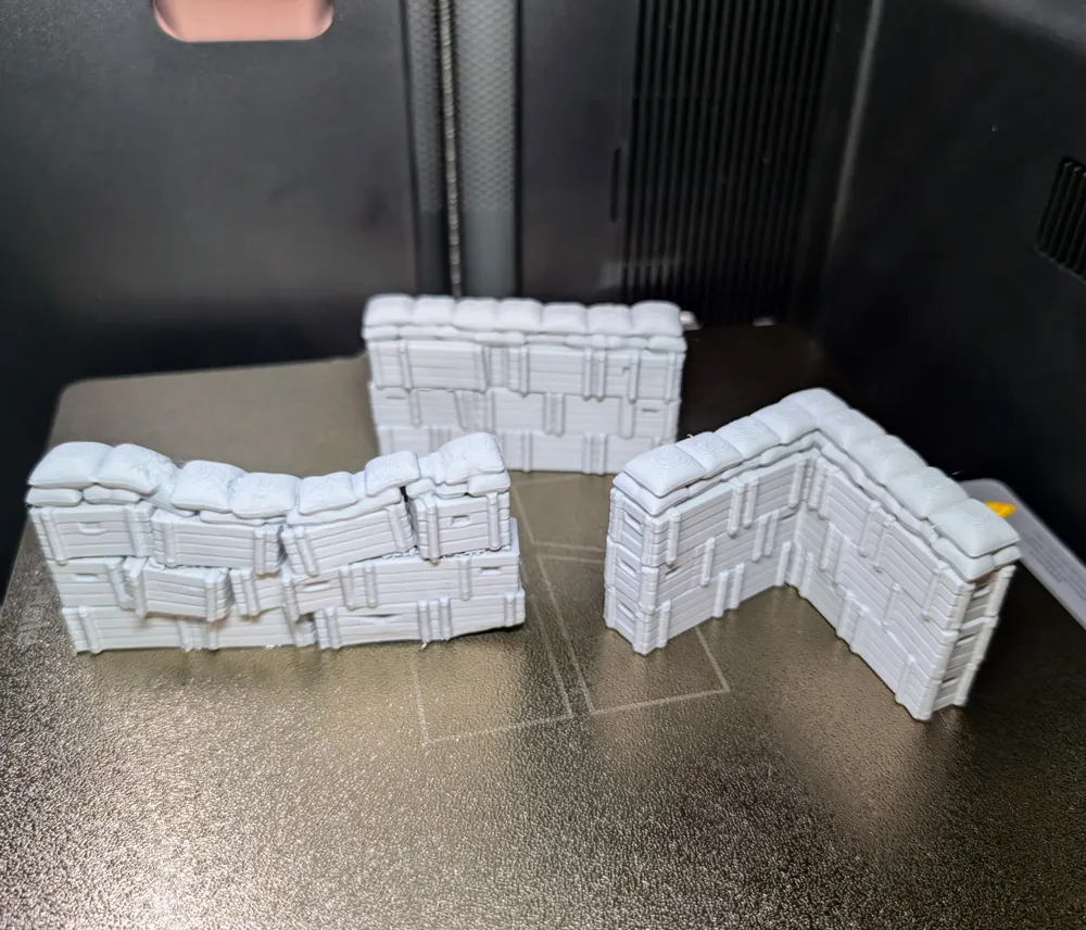 Modular Barricade Set, Sandbag Walls, photo 3 of 4 - Modular Barricade Set, Sandbag Walls Miniatures