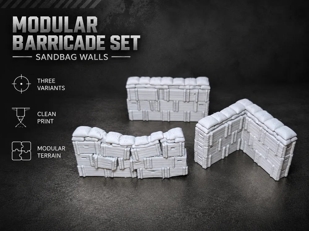 Modular Barricade Set, Sandbag Walls - Architecture, in stock in India
