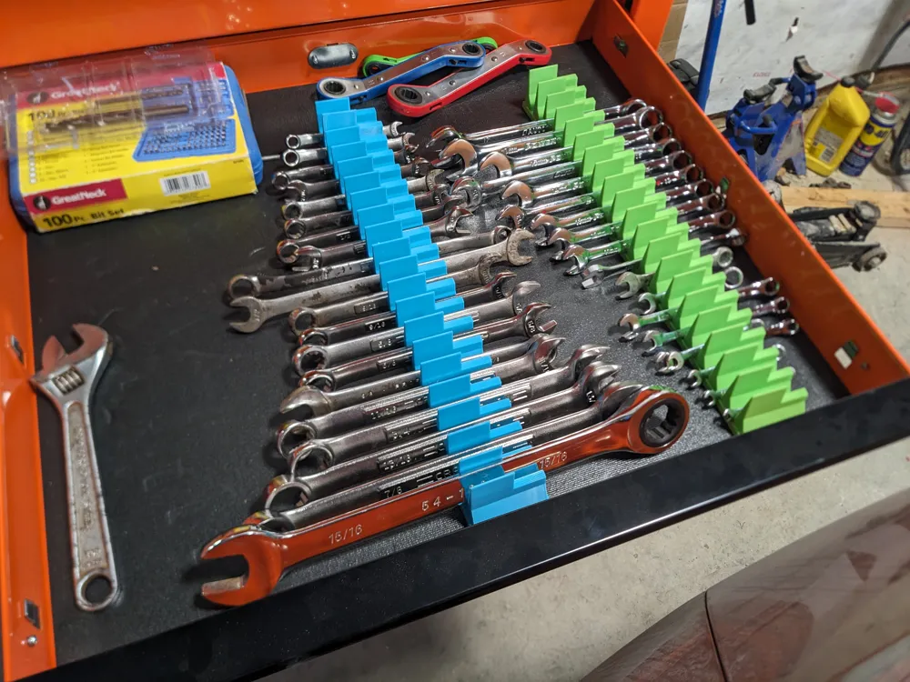 Modular Dovetail Wrench Organizer, photo 3 of 4 - Modular Dovetail Wrench Organizer Tools