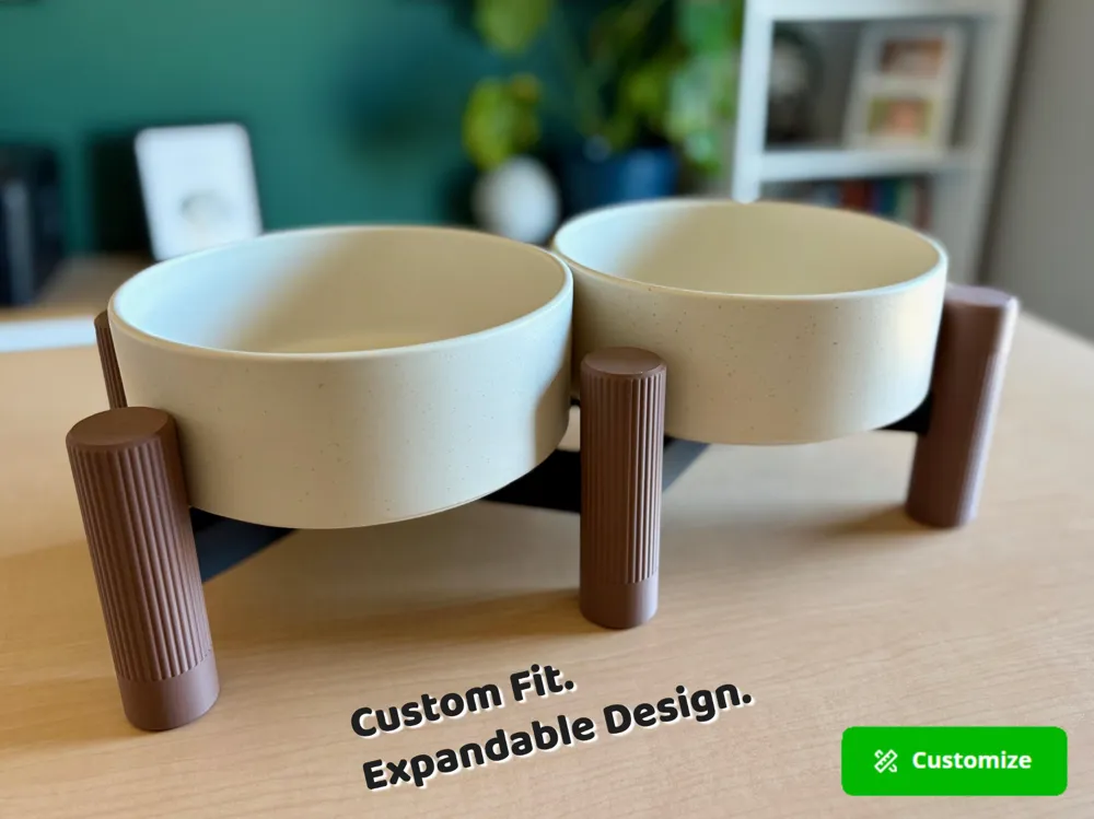 Modular Elevated Dog Bowl Stand | Parametric