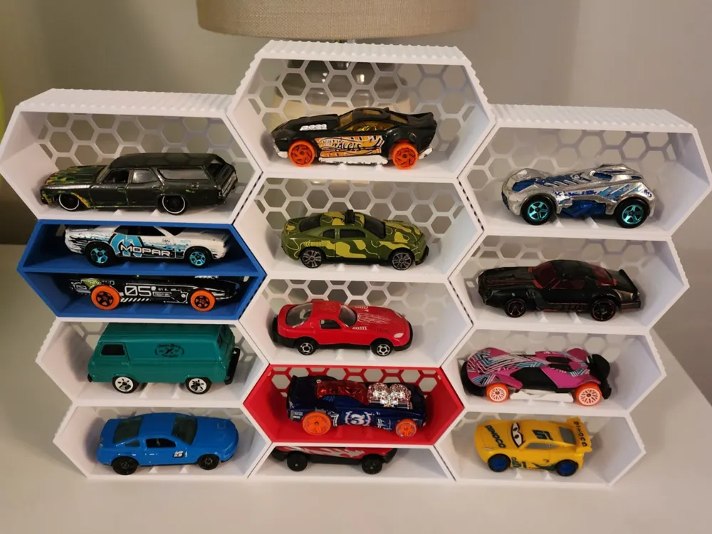 Modular Hexagonal Toy Car Display & Storage System