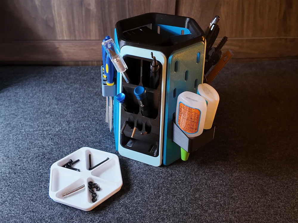 Modular Rotating Desk Organiser, photo 3 of 5 - Desk Tidies & Caddies, organizer