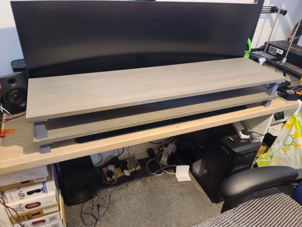 Monitor Shelf leg supports and 'Coaster', photo 3 of 4 - Monitor Shelf leg supports and 'Coaster' Desk & Office