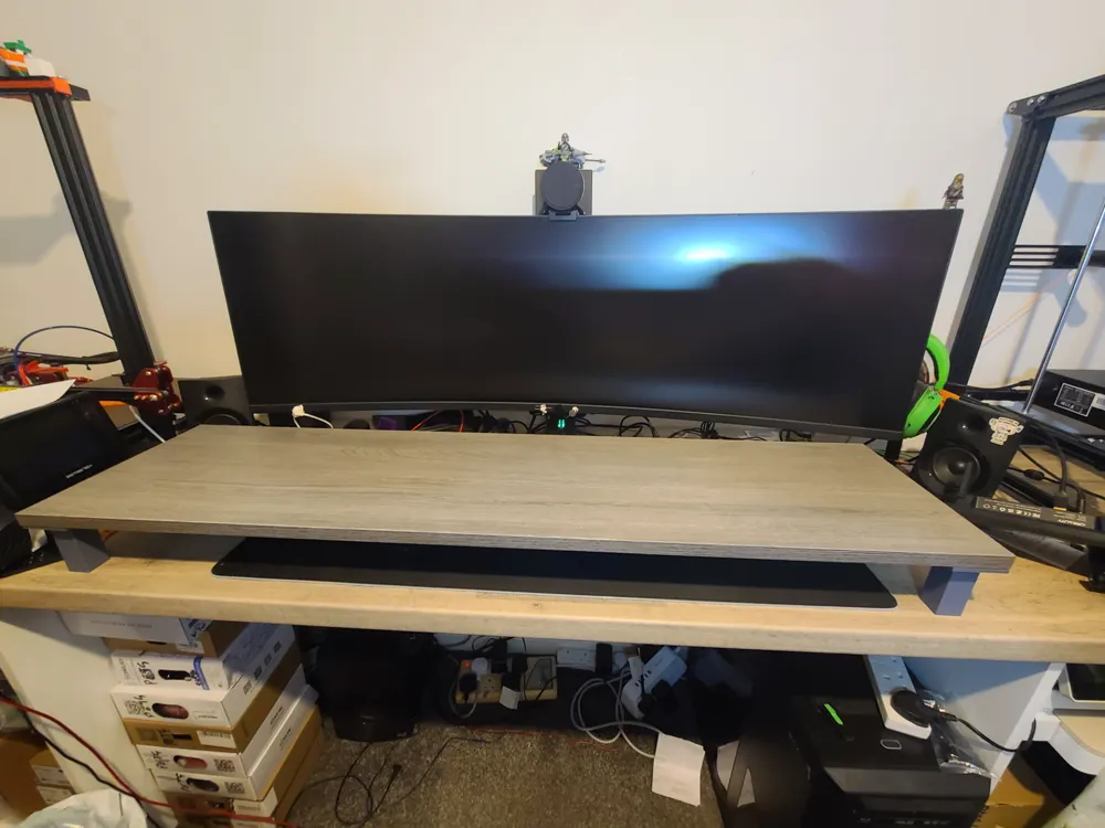 Monitor Shelf leg supports and 'Coaster', photo 4 of 4 - Monitor Shelf leg supports and 'Coaster' Desk & Office