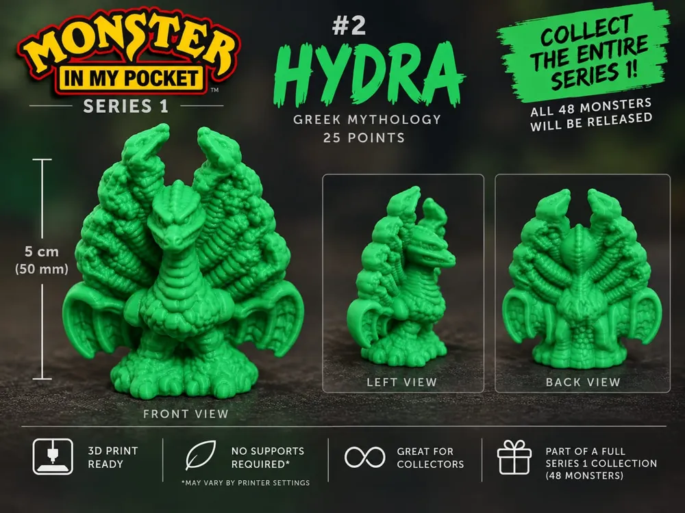 Monster in my Pocket - Hydra, photo 4 of 4 - Monster in my Pocket - Hydra Miniatures