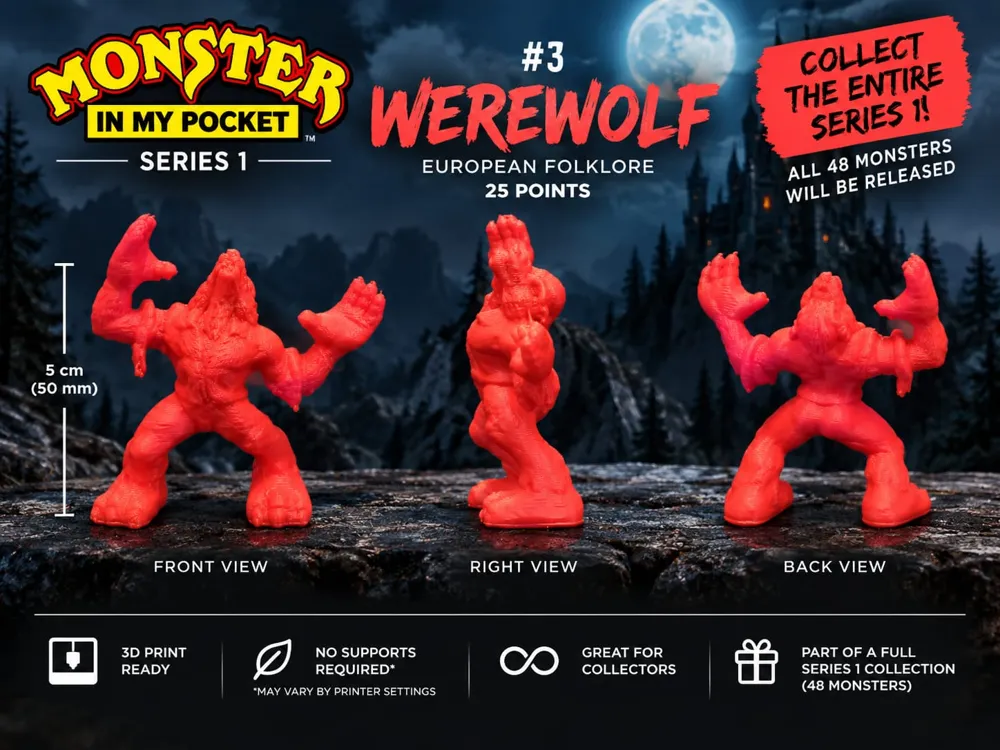 Monster in my Pocket - Werewolf, photo 4 of 4 - Monster in my Pocket - Werewolf Miniatures