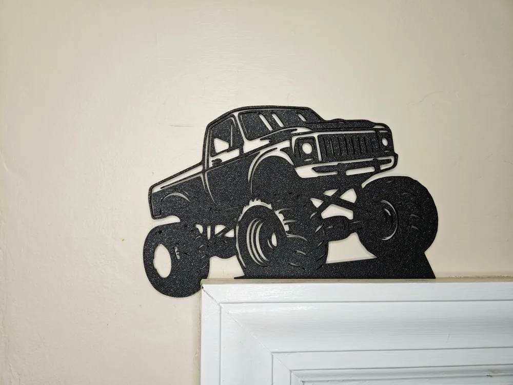 Monster Truck Door Corner Topper, photo 2 of 4 - Monster Truck Door Corner Topper Art
