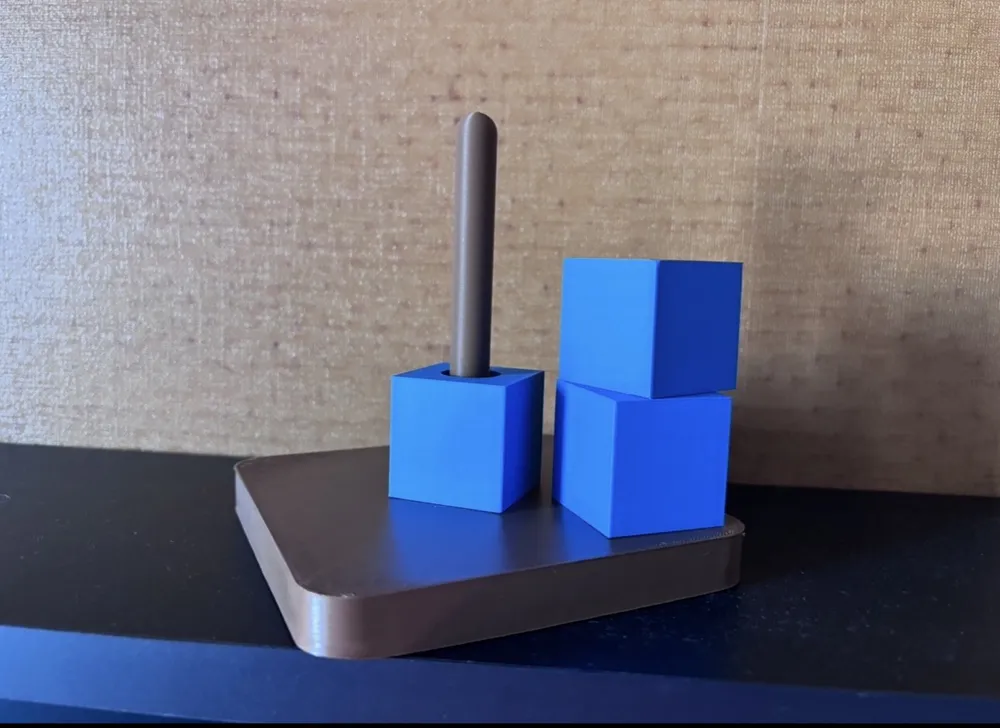 Montessori Cubes on Vertical Dowel, photo 4 of 4 - Baby & Toddler Toys, montessori education