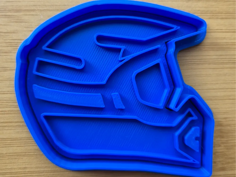 Motorbike helmet cookie cutter