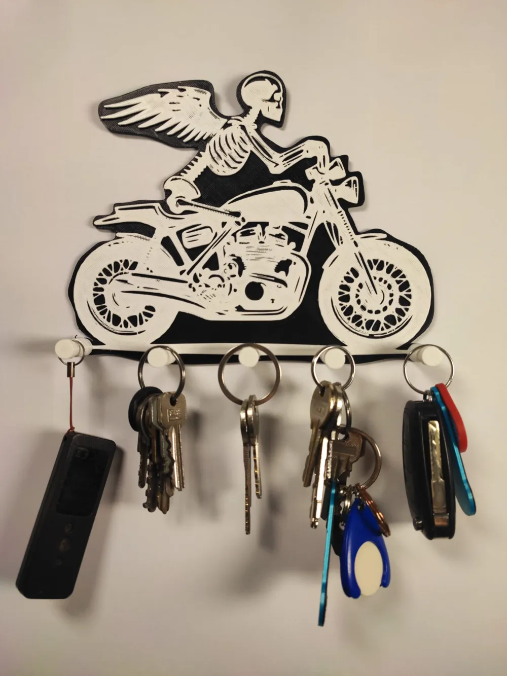 Motorcycle skeleton key holder, photo 2 of 4 - Motorcycle skeleton key holder Household