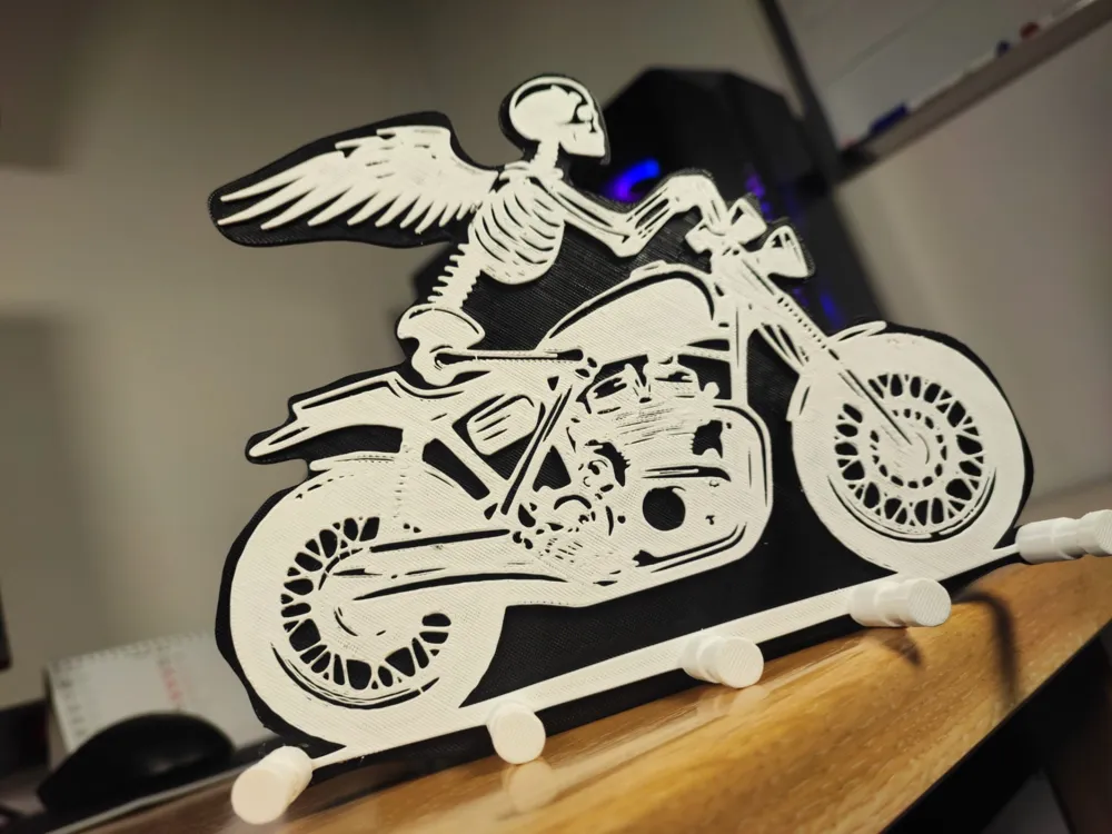 Motorcycle skeleton key holder, photo 3 of 4 - Motorcycle skeleton key holder Household