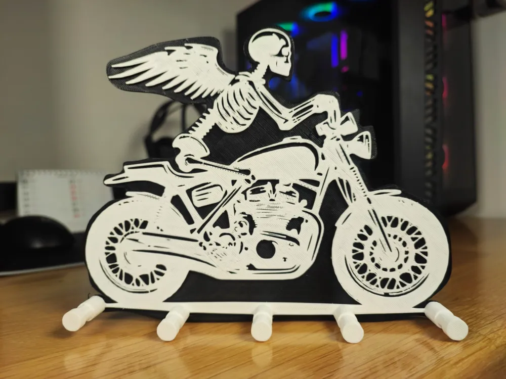 Motorcycle skeleton key holder, photo 4 of 4 - Motorcycle skeleton key holder Household