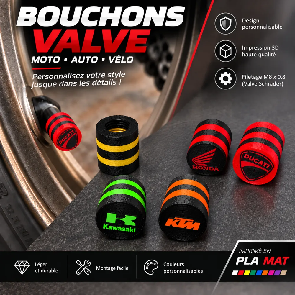Bouchons valve moto - 10 modèles, photo 2 of 4 - Bouchons valve moto - 10 modèles Car & Vehicle
