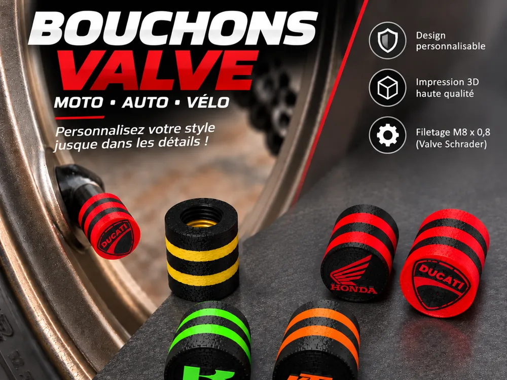 Bouchons valve moto - 10 modèles - Motorcycle Parts & Covers, in stock