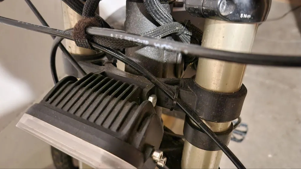 Mount for led light on a bike fork legs, photo 2 of 2 - Mount for led light on a bike fork legs Hobby & DIY