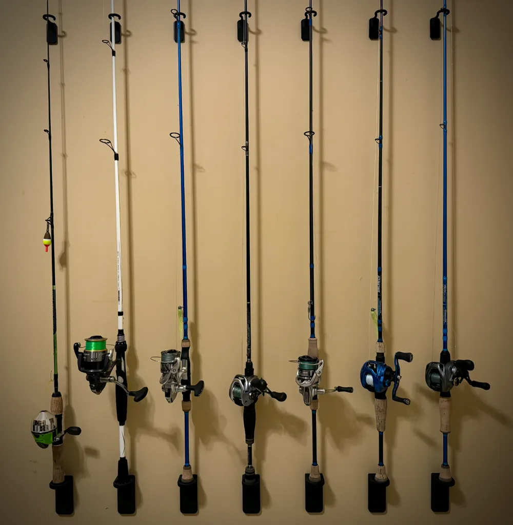 Mounts for Fishing Rods, Pool Cues, Brooms, etc., photo 2 of 4 - Mounts for Fishing Rods, Pool Cues, Brooms, etc. Hobby & DIY
