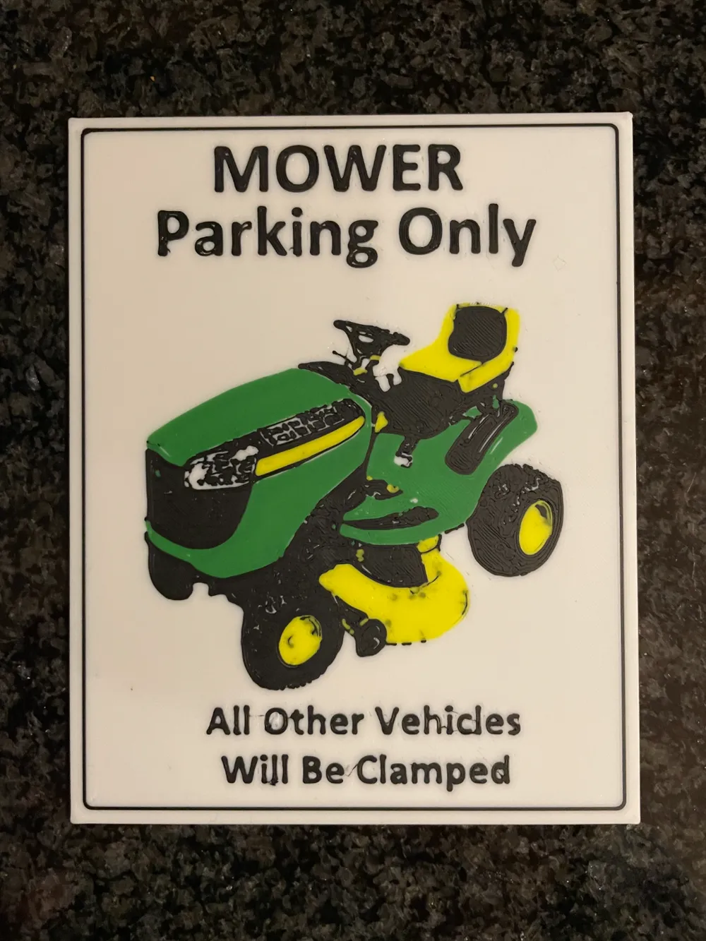 Mower Parking Only Sign required), photo 3 of 4 - Mower Parking Only Sign required) Art