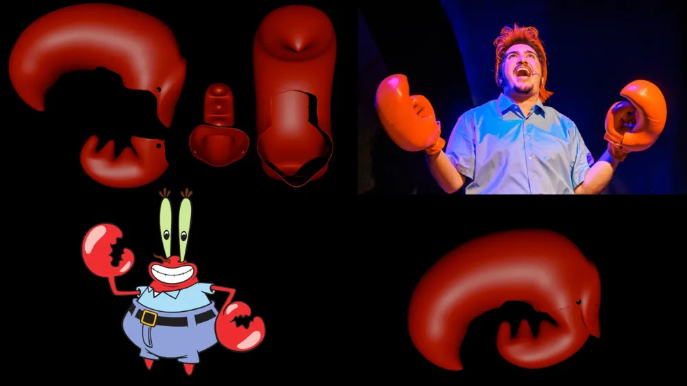 Mr. Krabs wearable Claws - Theatrical Props, photo 4 of 4 - Mr. Krabs wearable Claws - Theatrical Props Props & Cosplay