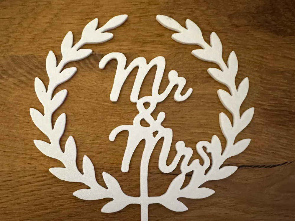 Mr & Mrs Cake Topper Lorbeerkranz Hochzeit & Deko, another view - Wedding Decor & Favours, kuchen deko