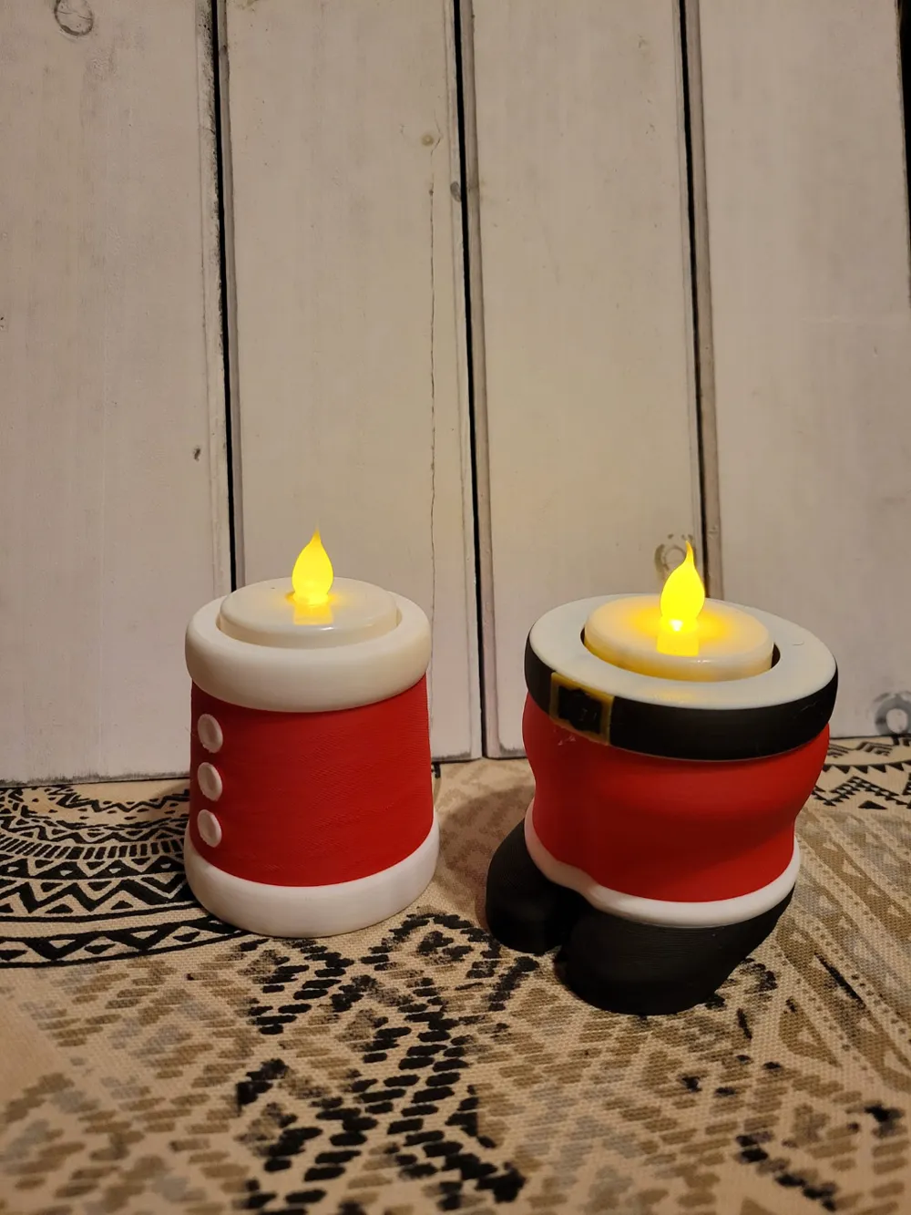 Mr & Mrs Claus T-Light holders, photo 2 of 4 - Wedding Decor & Favours, santa