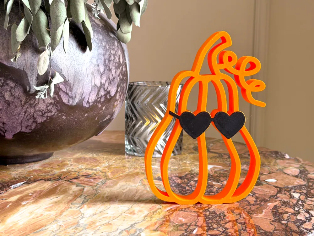 Mr. Pumpkin, Lineart Pumpkin Standee with Shades, photo 3 of 4 - Mr. Pumpkin, Lineart Pumpkin Standee with Shades Household