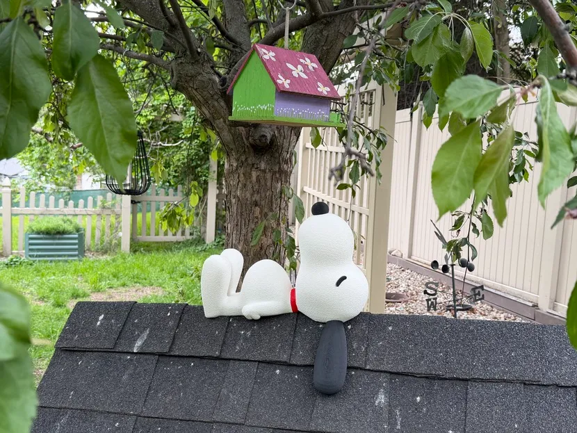 Much larger Snoopy for actual dog house