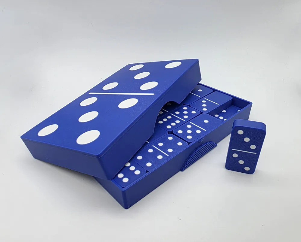 Multicolor 6x6 Domino Set with Snap-Shut Lid