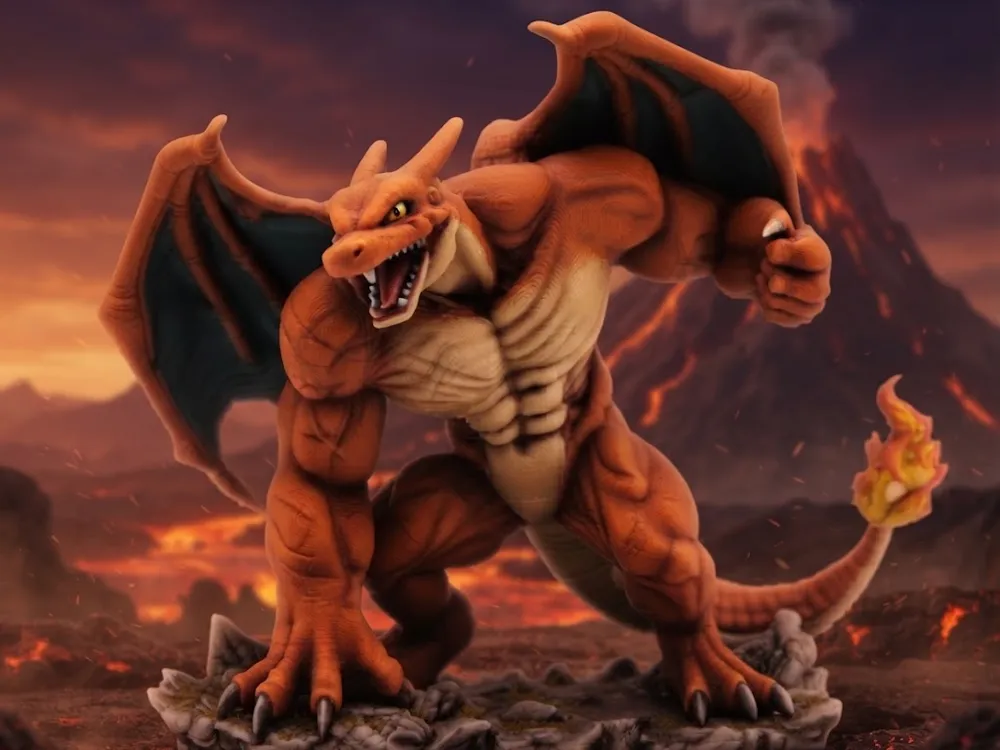 MUSCULAR CHARIZARD - Characters, in stock in India