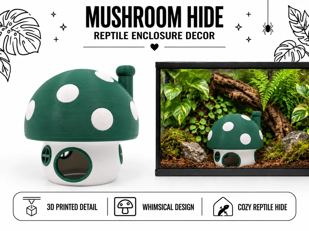 Mushroom Hide for reptiles