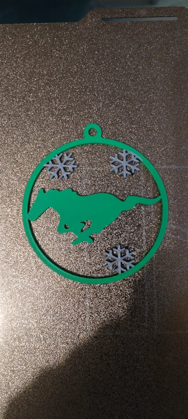 Mustang christmas tree decor or ball, photo 3 of 4 - Mustang christmas tree decor or ball Generative Art