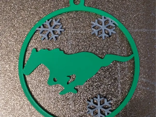 Mustang christmas tree decor or ball - Photo Keychains, in stock in India