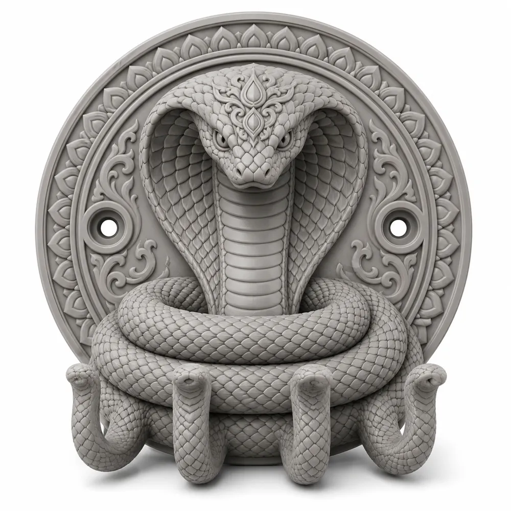 Mystical Cobra Snake Wall Key Holder, photo 3 of 4 - Mystical Cobra Snake Wall Key Holder Tools