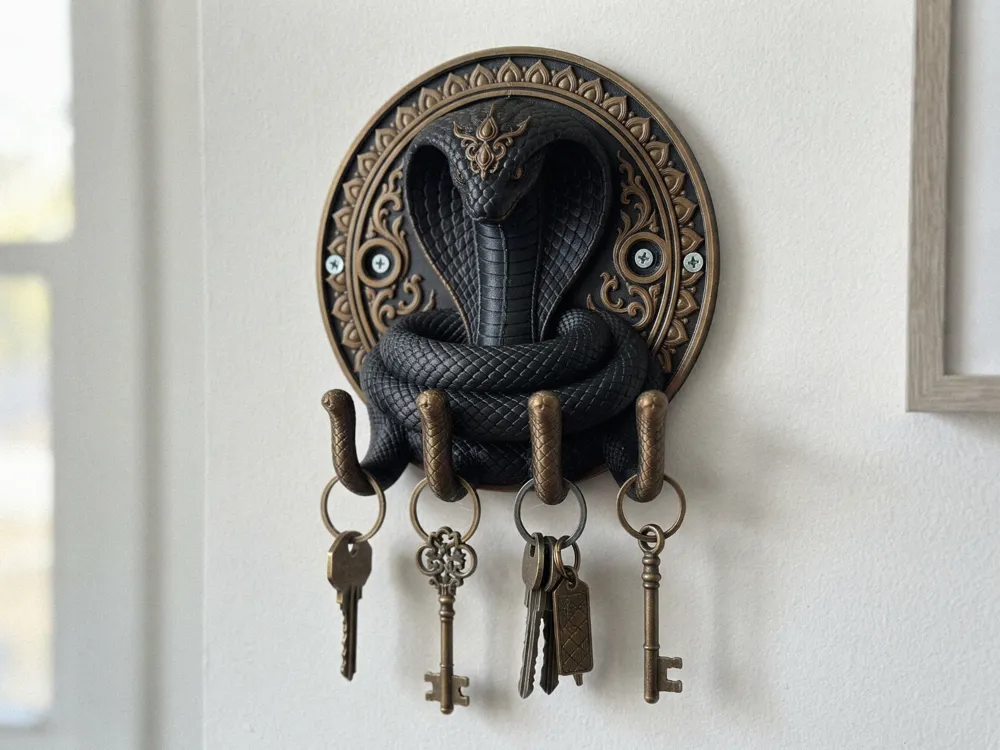 Mystical Cobra Snake Wall Key Holder - Organizers, in stock in India