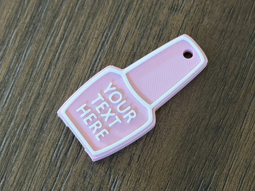 Nail Polish Can Tab Opener Keychain [Customizable], photo 3 of 4 - Photo & Custom Keychains, helper