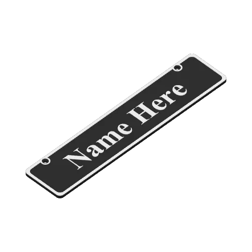 Name Plate, another view - Name Plates, sign