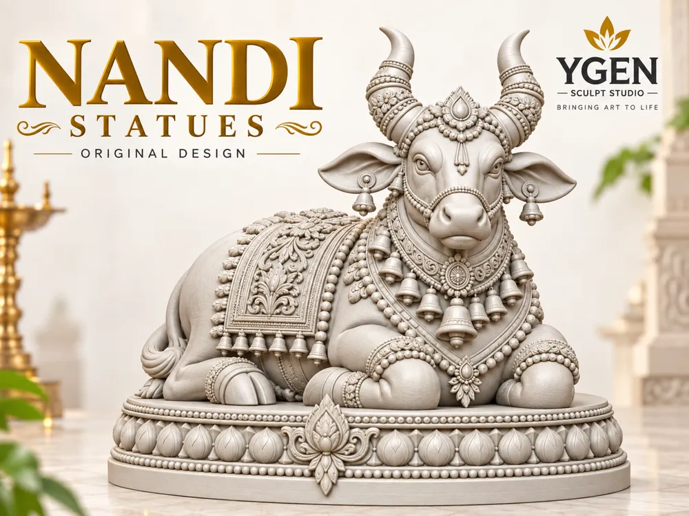 Nandi Statues - Sculptures, in stock in India