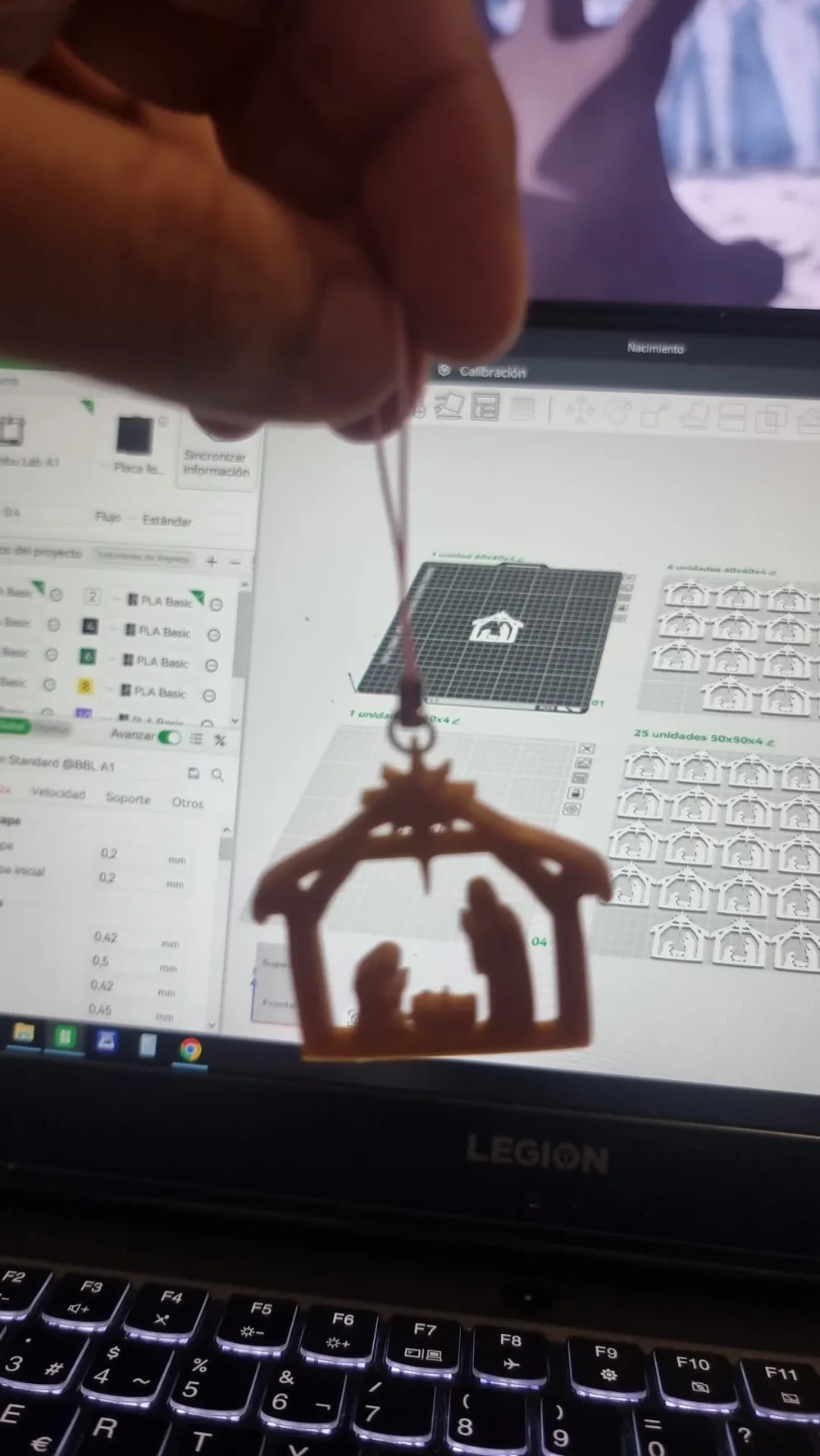 Nacimiento Pesebre Colgante Llavero Adorno Navidad, photo 2 of 4 - Video Game Keychains, Christmas